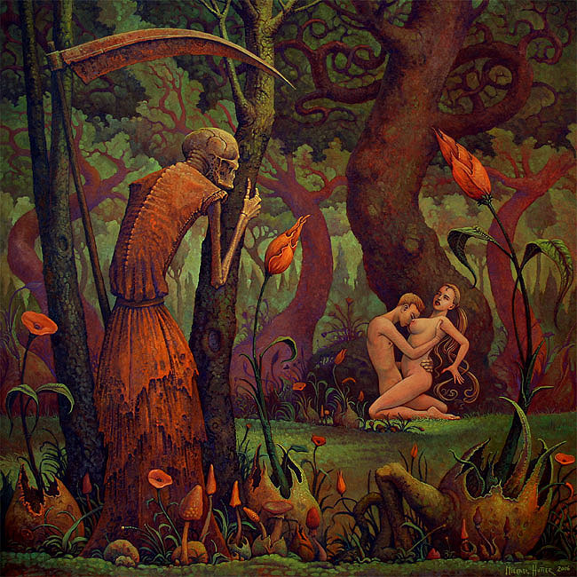 Death Eavesdropping On Lovers by Michael Hutter